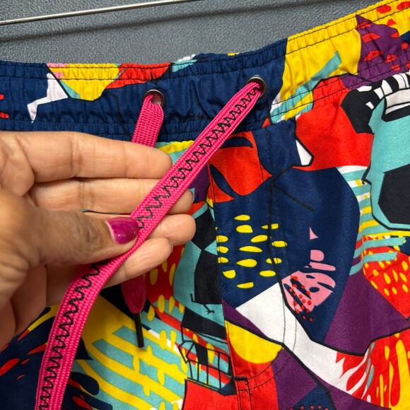 Surf Society Tropical Print Swim Trunks Men’s Large Beach Shorts Ocean Vacation - Picture 4 of 12